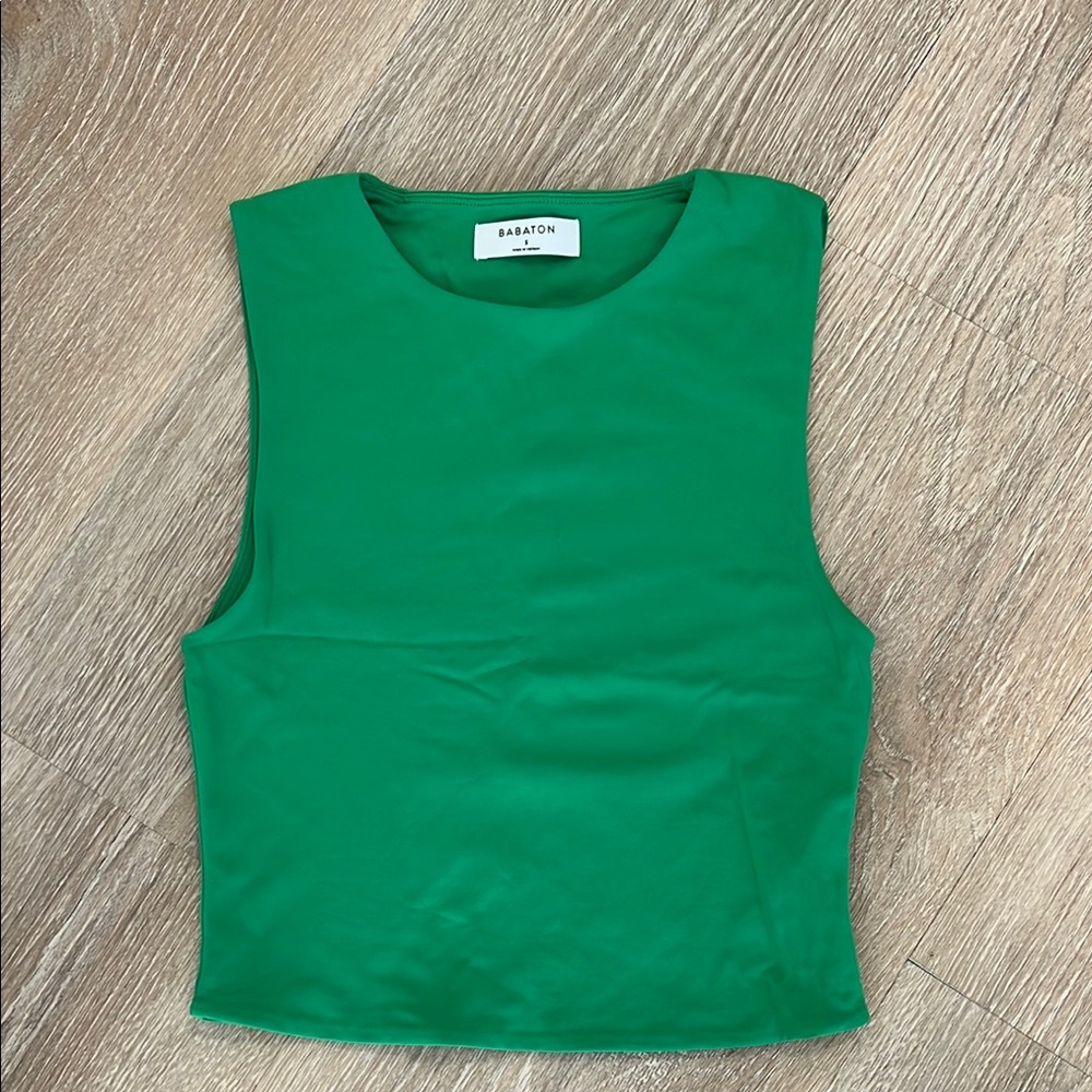 Babaton Green Sleeveless Top